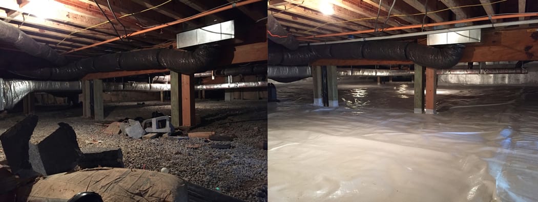 crawl space before and after