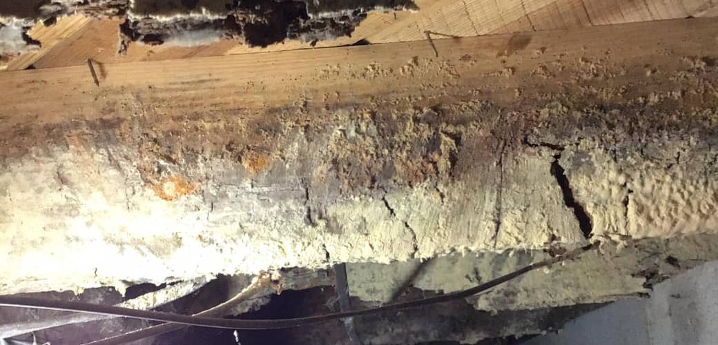 structural damage in crawl space